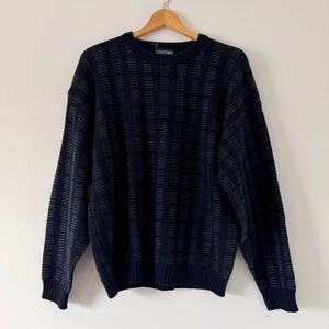 Jantzen Navy Knit Crewneck Sweater